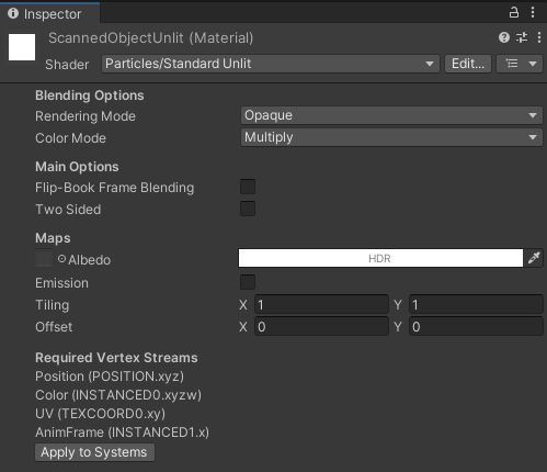 Create an unlit material