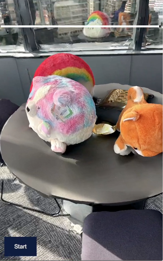 Example of a textured mesh scanned and rendered in AR